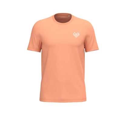 T-SHIRT COEUR ABRICOT