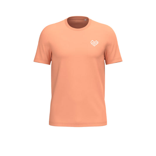 T-SHIRT COEUR ABRICOT