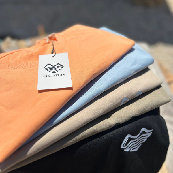 T-SHIRT COEUR ABRICOT