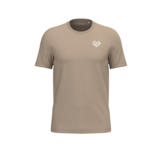 T-SHIRT COEUR BEIGE